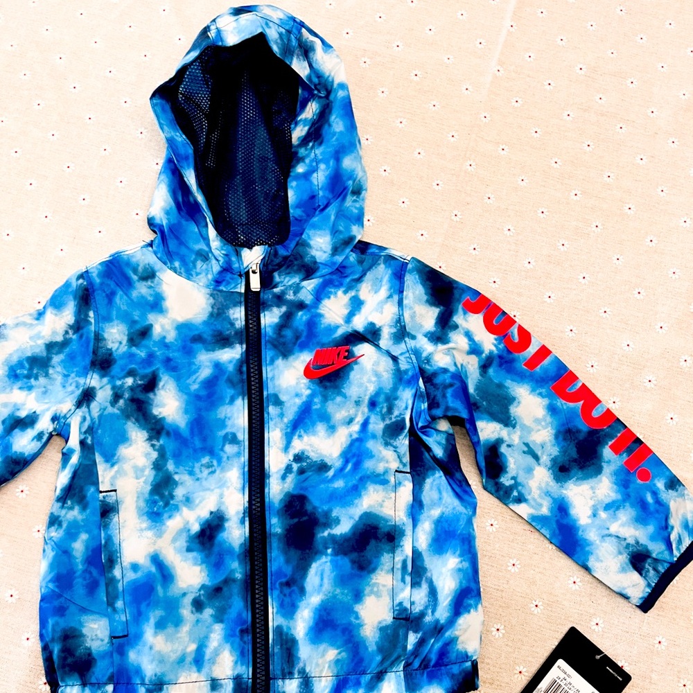 Nike toddler blue windbreaker jacket